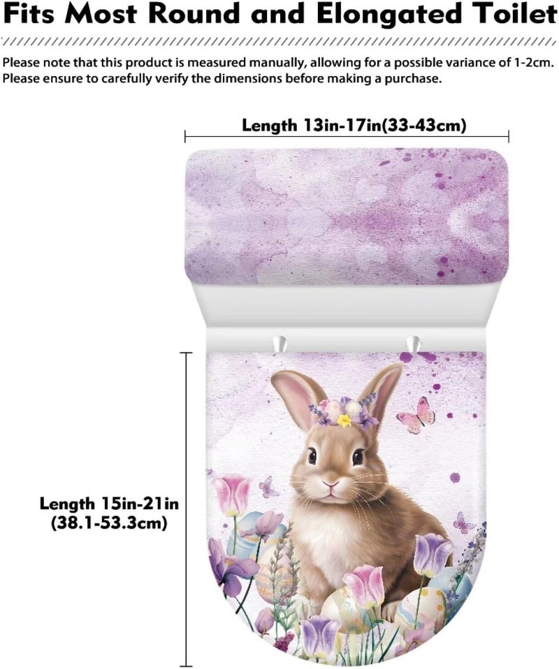 CREAMIC Easter Toilet Lid & Seat Cover Set - Hummingbird Design, Easy to Clean, Super Soft, Fits Most Round & Elongated Toilets - Image 5